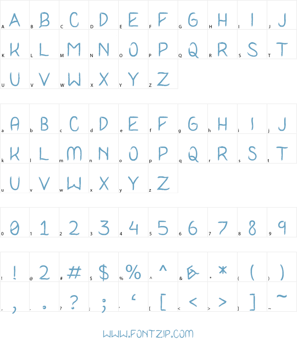 I Never Learn Font Character